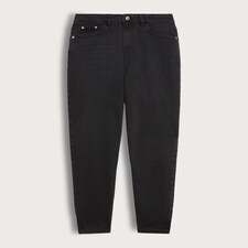 F&F Cotton Rich Slim Fit Mom Jeans in Black thumbnail 5