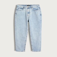 F&F Cotton Rich Comfort Stretch High Rise Slim Mom Jeans in Blue thumbnail 5