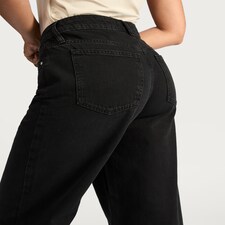 The F&F Edit High Rise Wide Leg Jeans in Black thumbnail 2