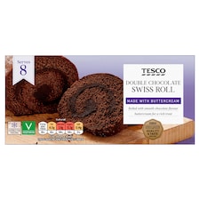 Tesco Double Chocolate Flavour Swiss Roll