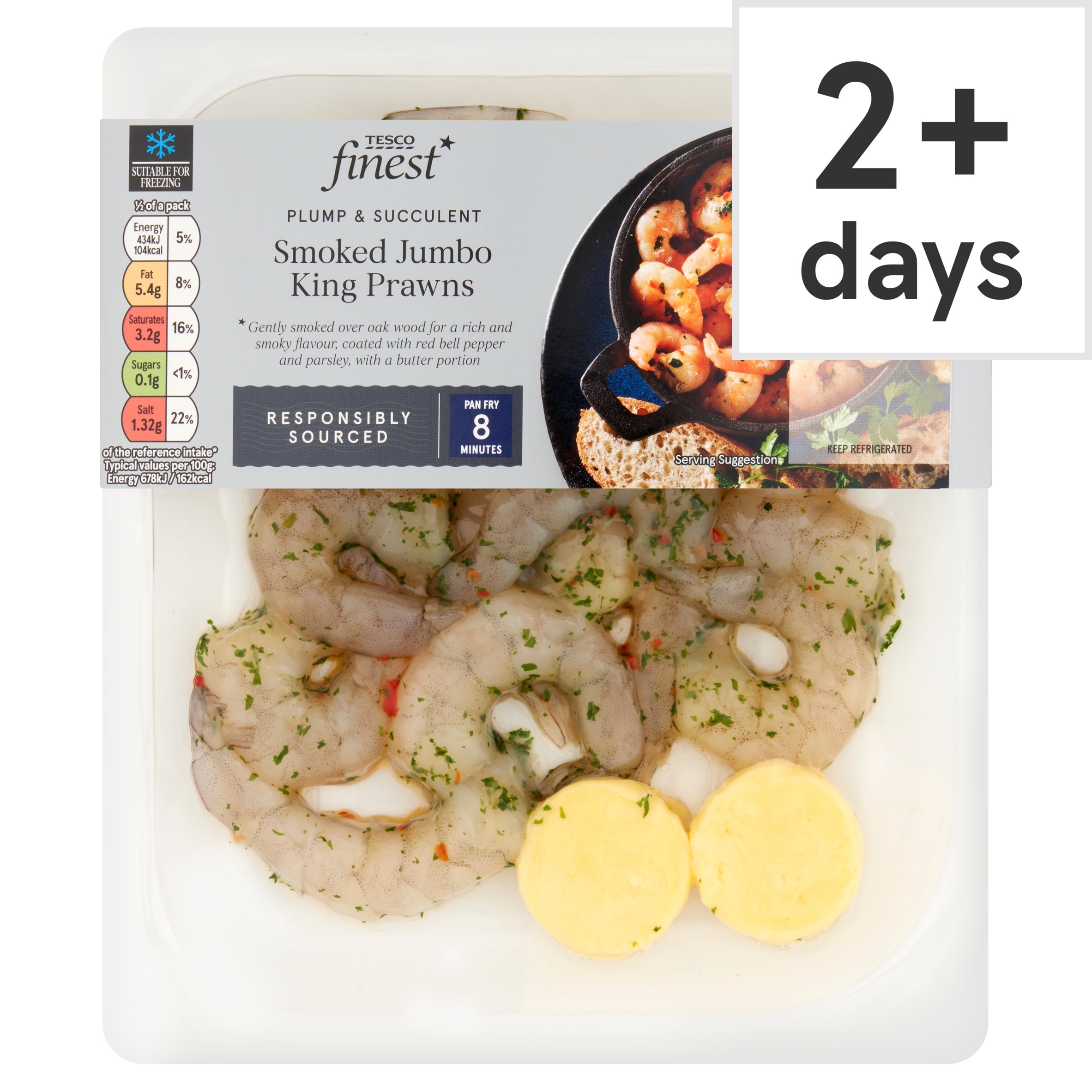 Tesco Finest Smoked Jumbo King Prawns 180g