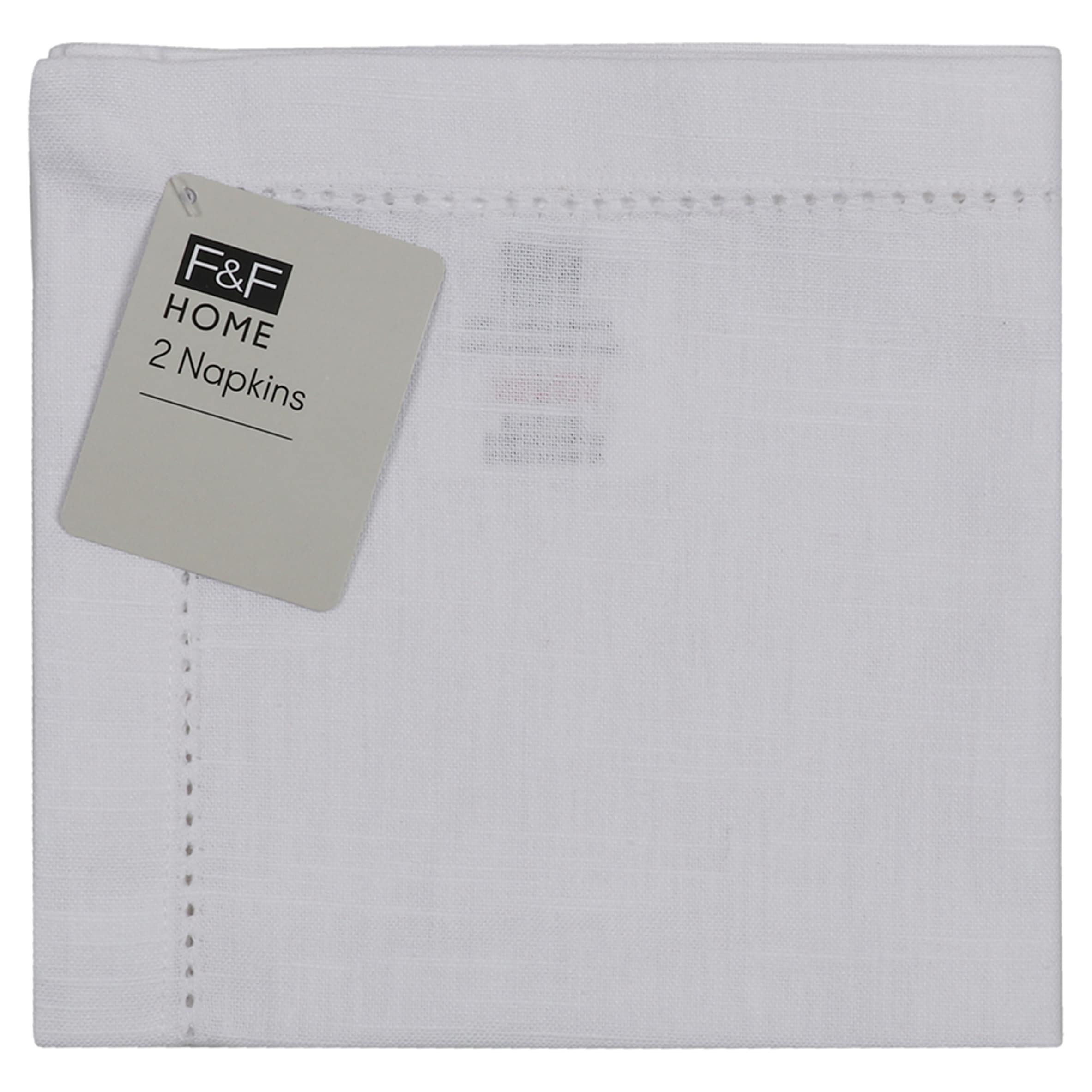 F&F Home White Napkin 2 Pack