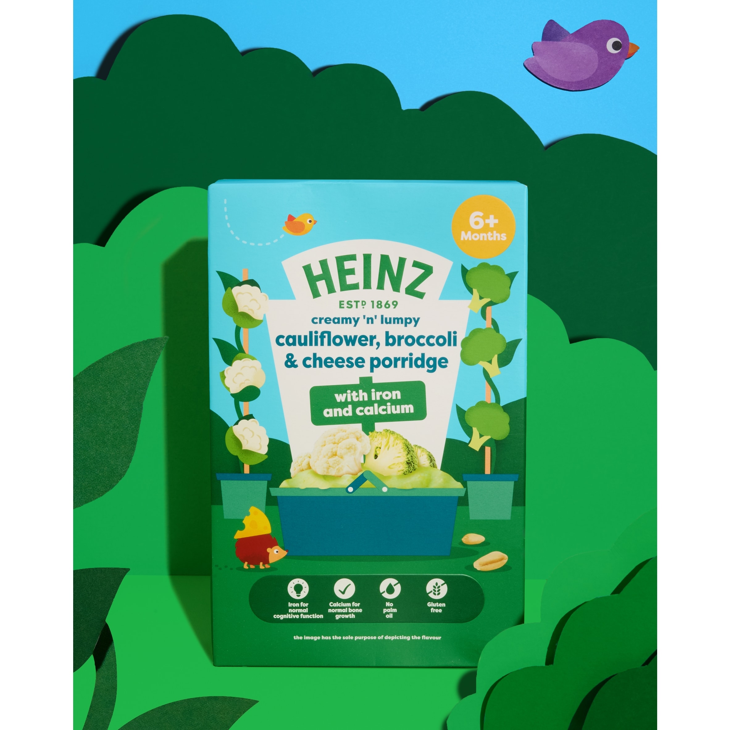 Heinz Cauliflower Broccoli & Cheese Porridge Baby Food 6m+ 125g thumbnail 2