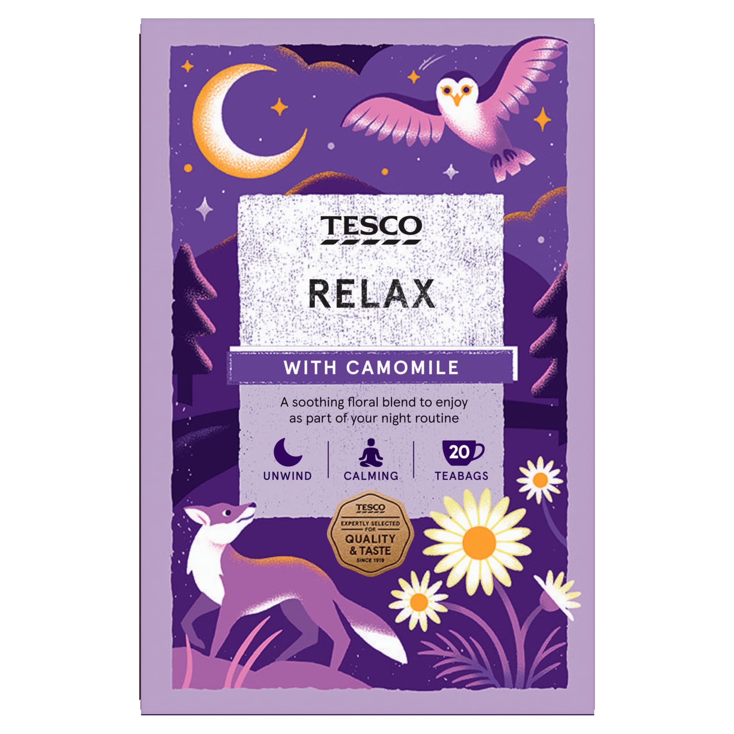 Tesco Relax Camomile & Passionflower 20 Herbal Tea Bags 40g