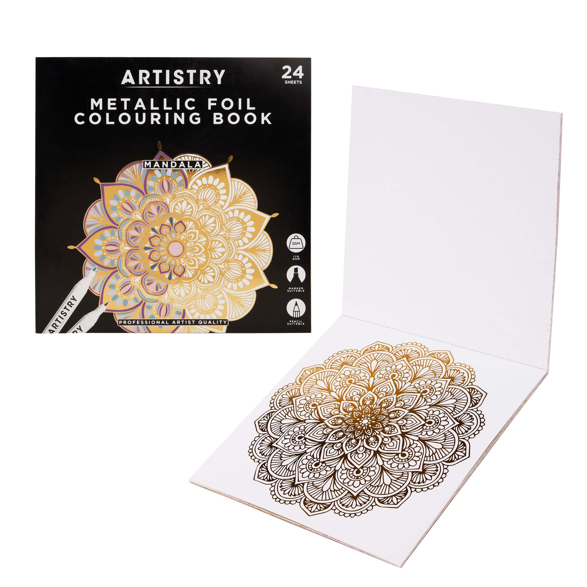 Artistry Assorted Golden Colouring Book thumbnail 4