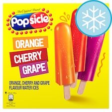 Popsicle Orange, Cherry & Grape Flavour Water Ices 18 x 48ml
