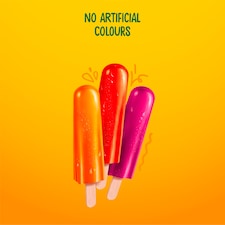 Popsicle Orange, Cherry & Grape Flavour Water Ices 18 x 48ml thumbnail 5