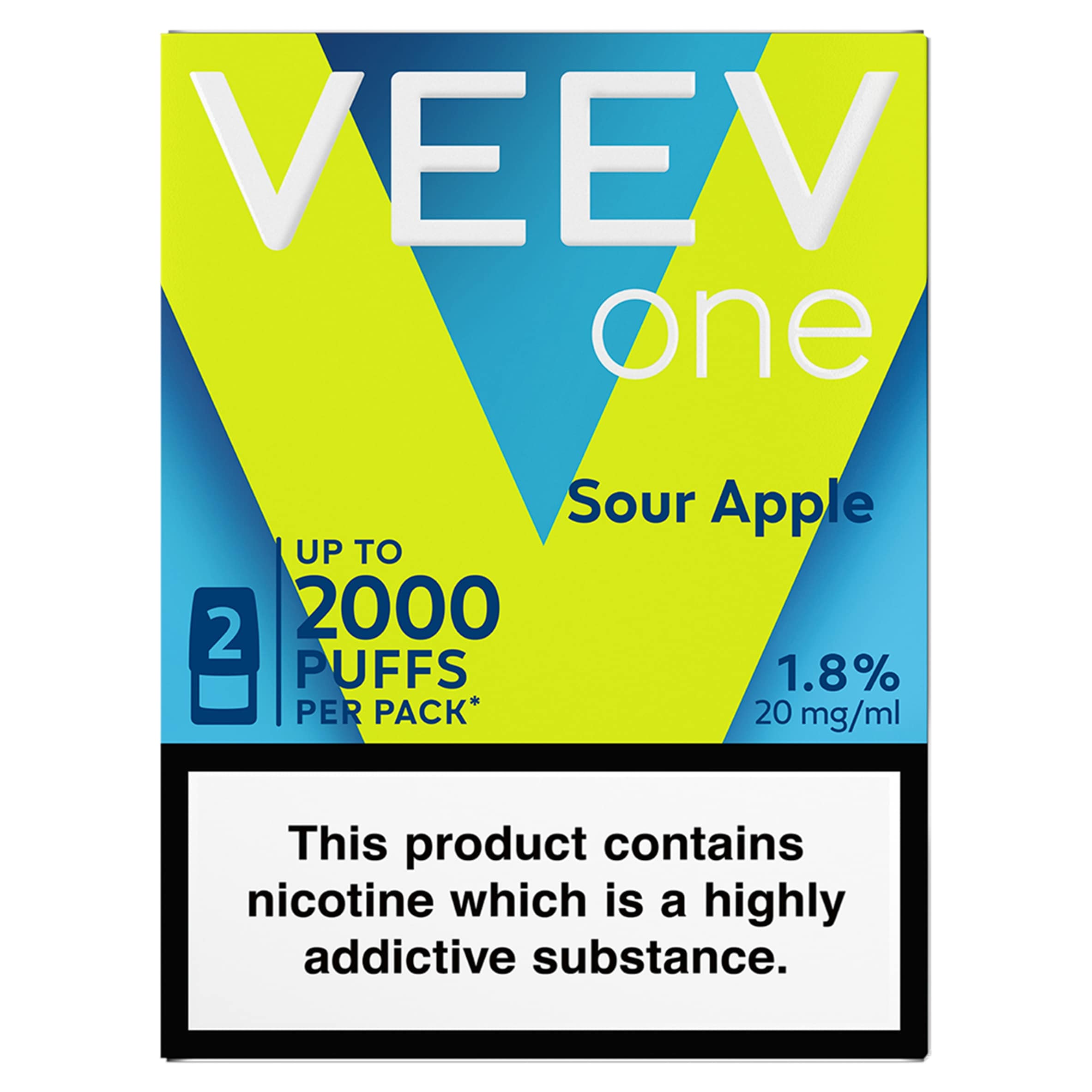 VEEV ONE SOUR APPLE 20mg/ml 2x2ml