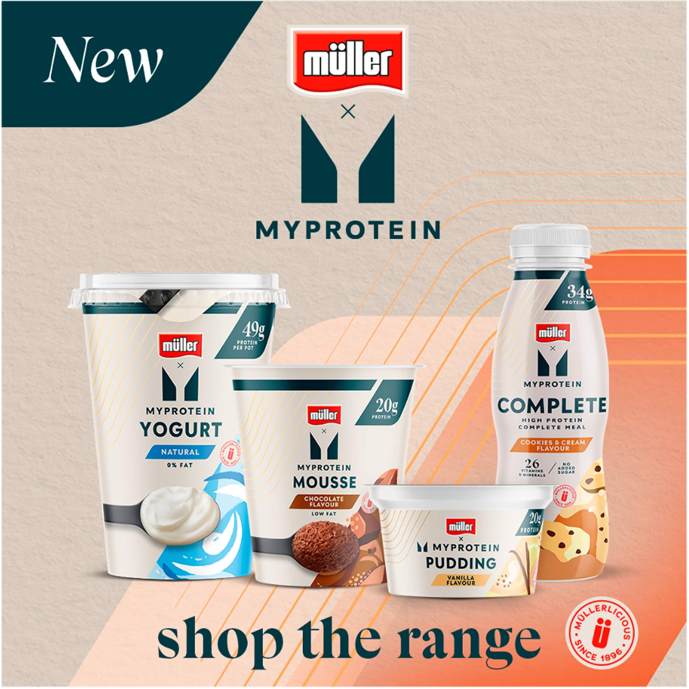 Muller X MYProtein CRUNCH Vanilla Yogurt (with protein chocolate balls) 180g thumbnail 3