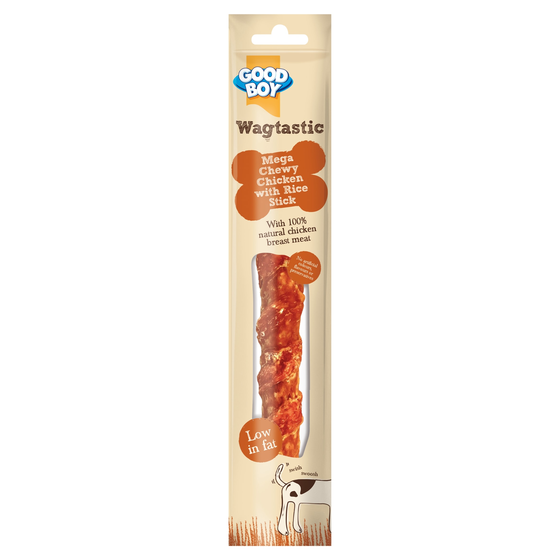 Good Boy Wagtastic Chicken & Rice Mega Dog Chew Treat 90g