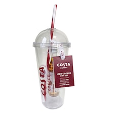 Costa Coffee Iced Coffee Cup & Syrup Christmas Gift Set