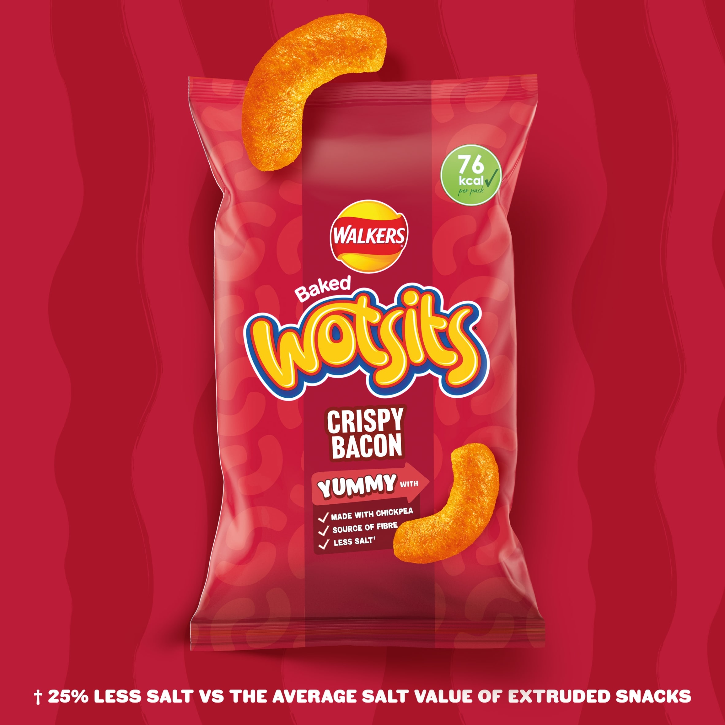 Walkers Wotsits Crispy Bacon Multipack Crisps 6 x 16g thumbnail 2