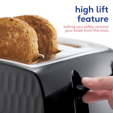 Russell Hobbs Honeycomb Black 4 Slice Toaster thumbnail 5
