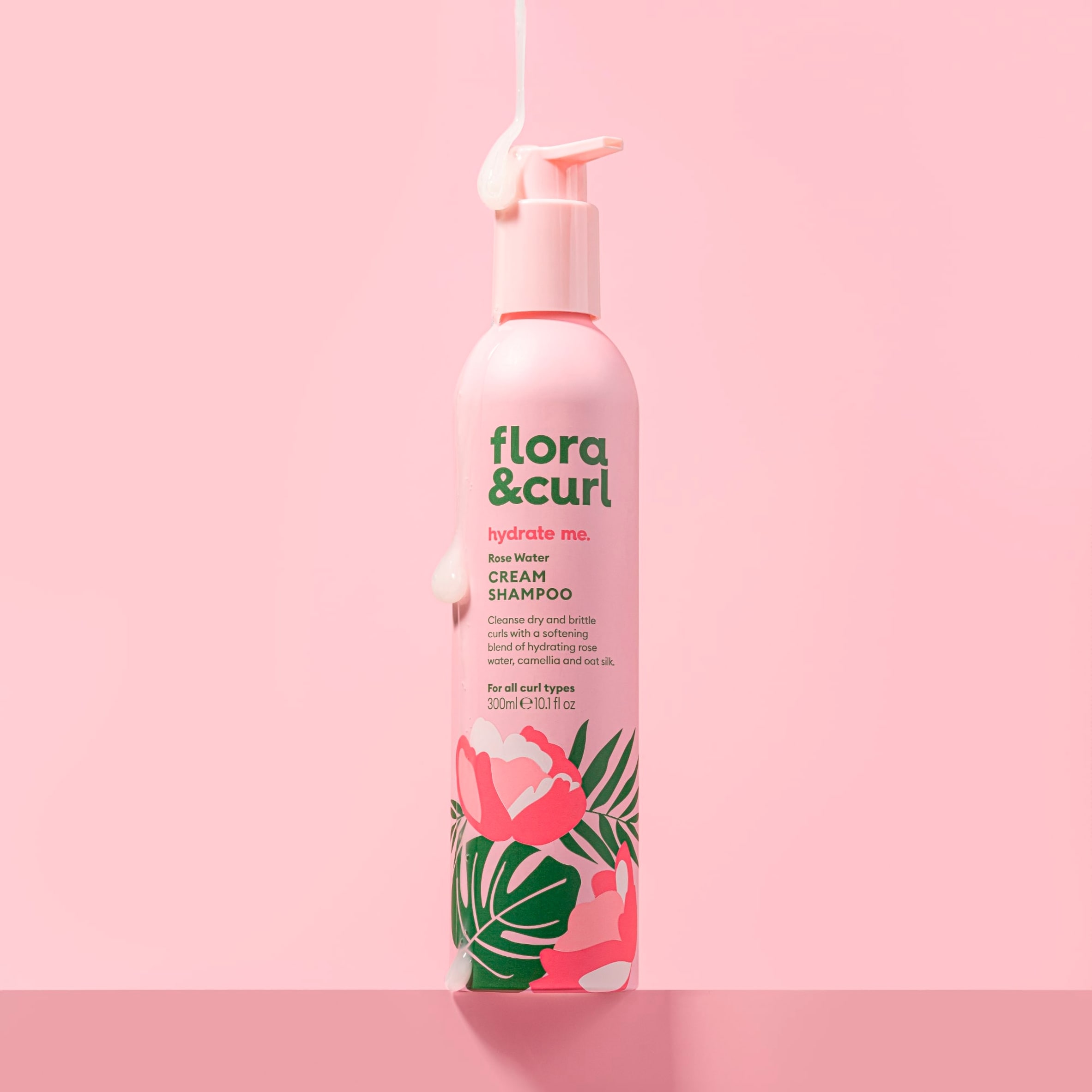 Flora & Curl Rose Water Cream Shampoo 300ml thumbnail 3