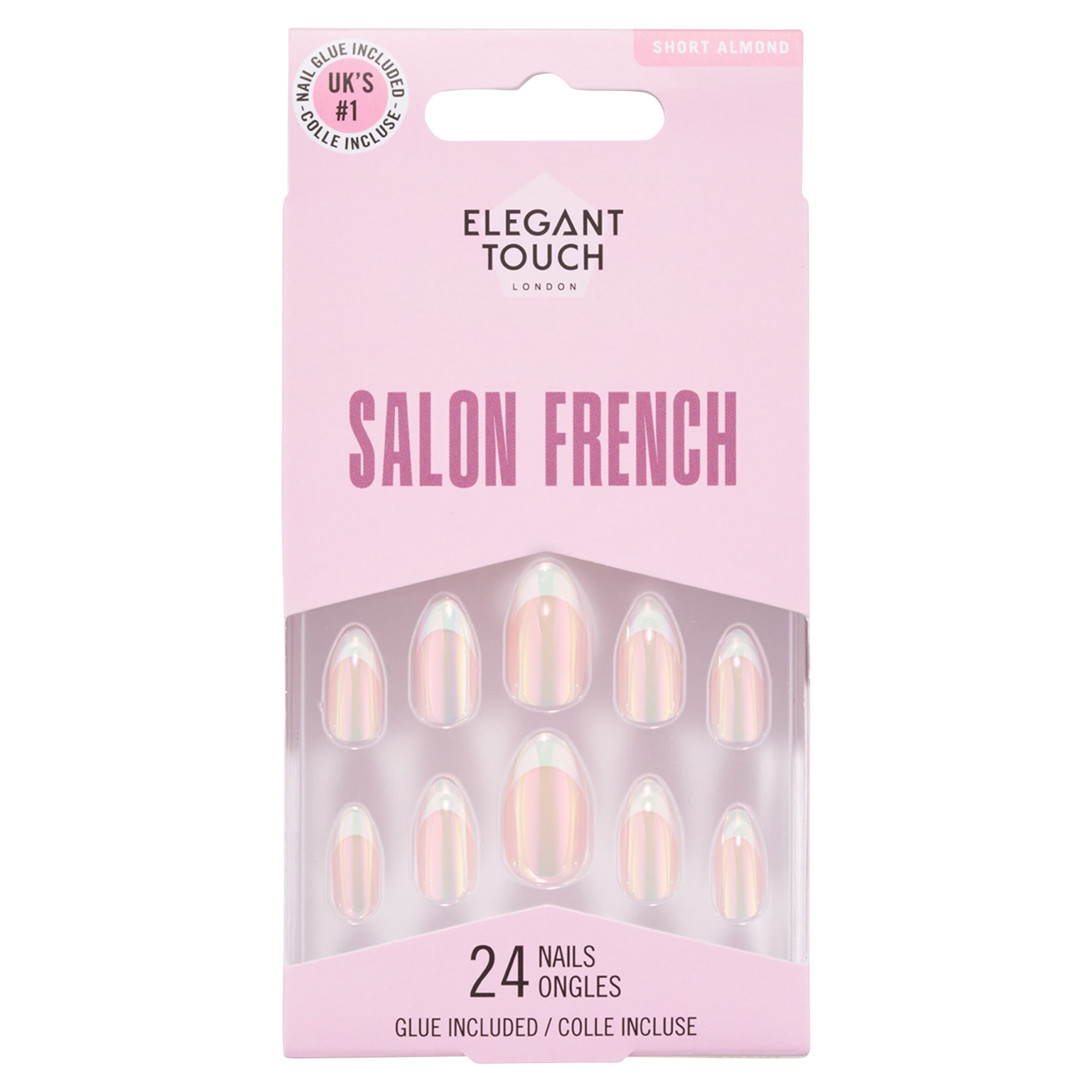 Elegant Touch Salon French Short Almond False Nails No. 166