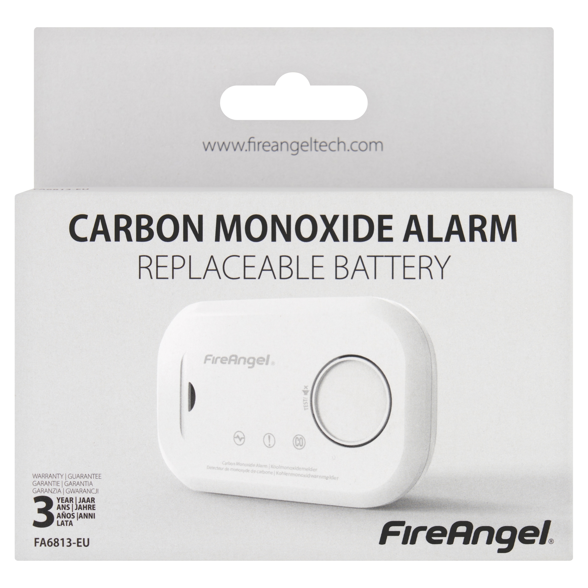 FireAngel Carbon Monoxide Alarm - Replaceable Batteries 