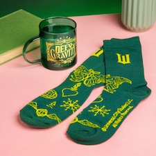Wicked Green Glass Mug & Socks Christmas Gift Set thumbnail 2
