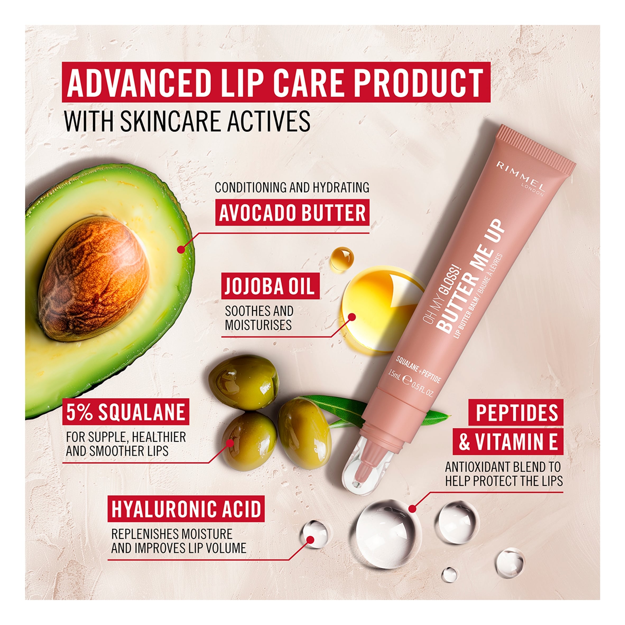 Rimmel Oh My Gloss! Butter Me Up Lip Butter Balm 000 Vanilla Frost 15ml thumbnail 4