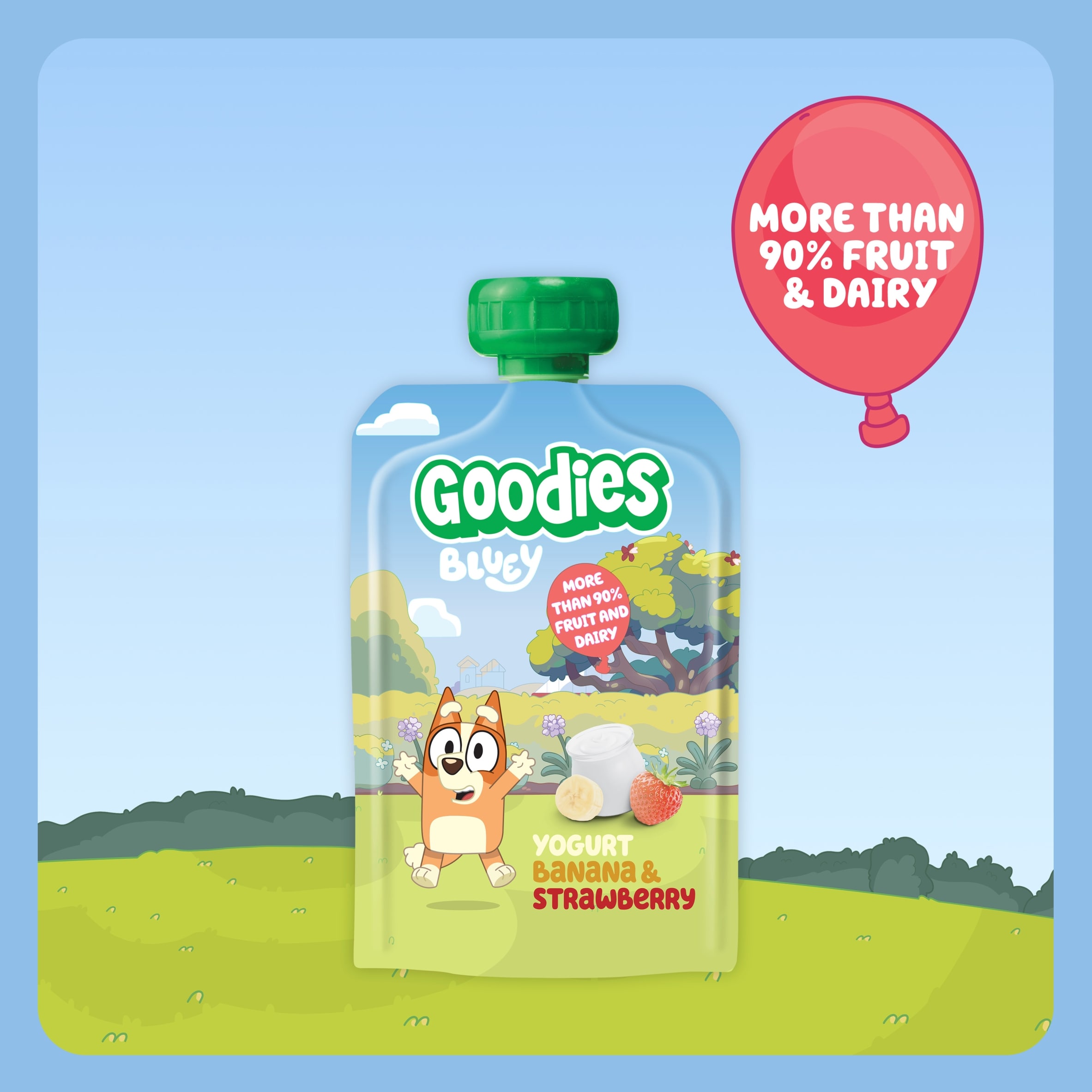 Goodies Bluey Yogurt Banana & Strawberry Pouch 4x100g thumbnail 2