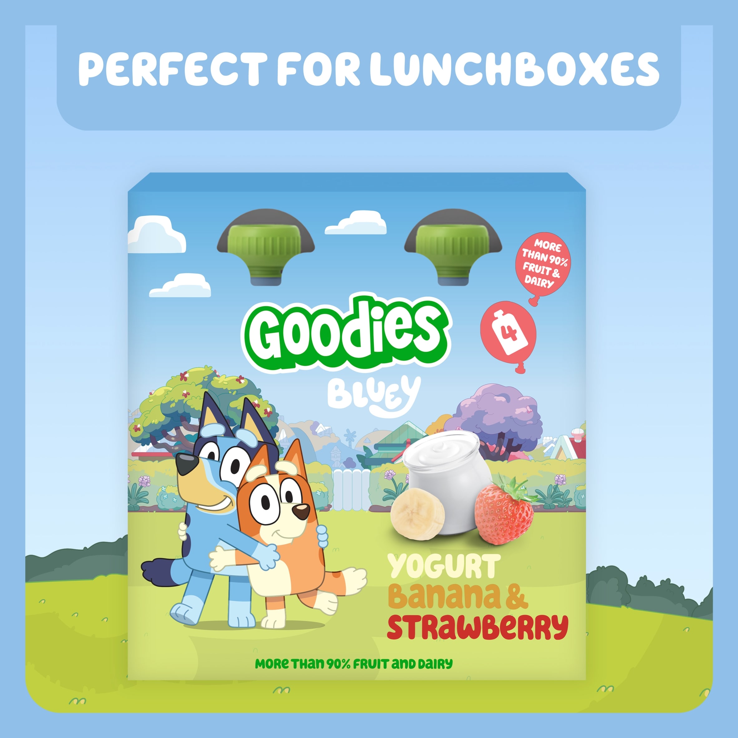 Goodies Bluey Yogurt Banana & Strawberry Pouch 4x100g thumbnail 4