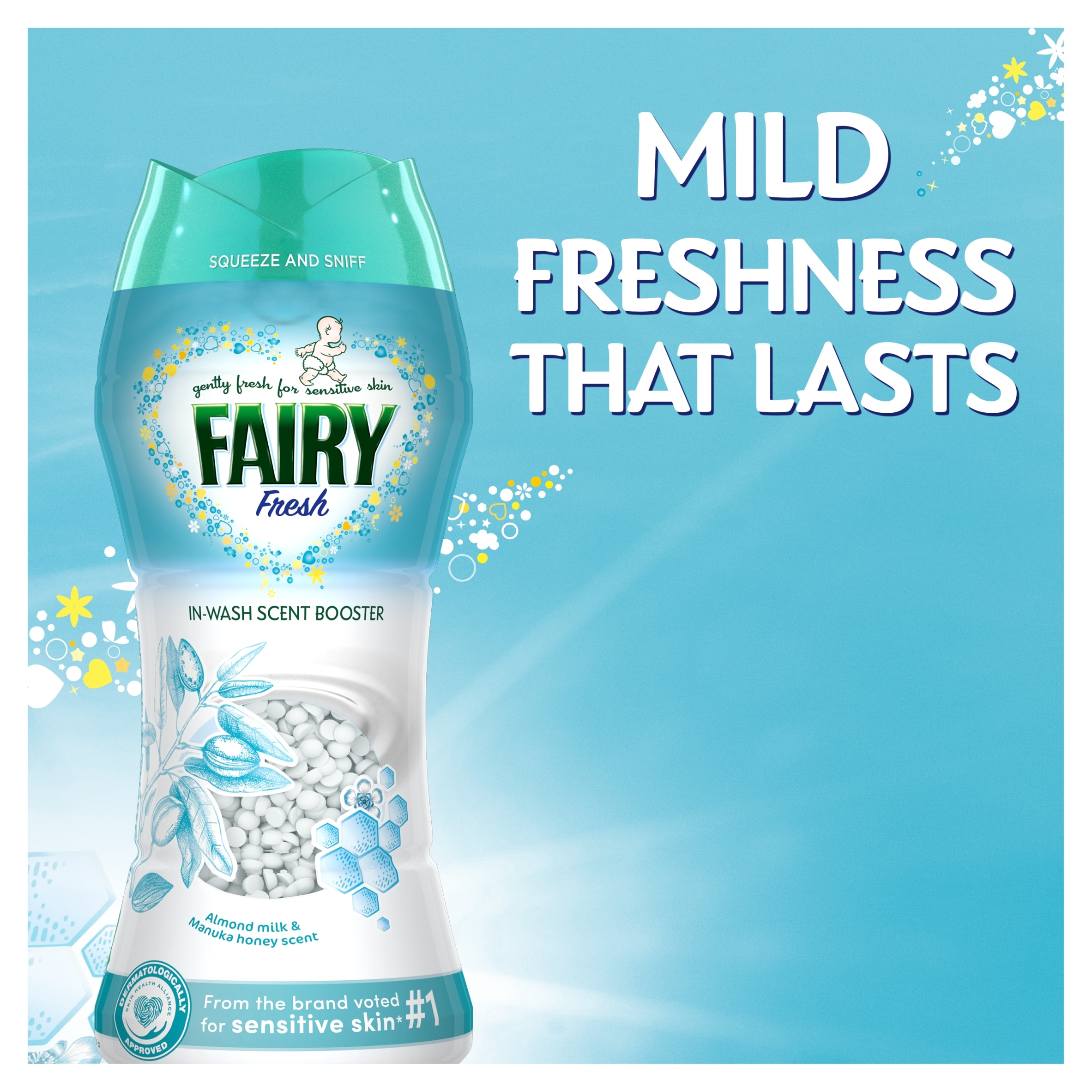  Fairy In Wash Scent Booster Almond Milk & Manuka Honey 735g thumbnail 2