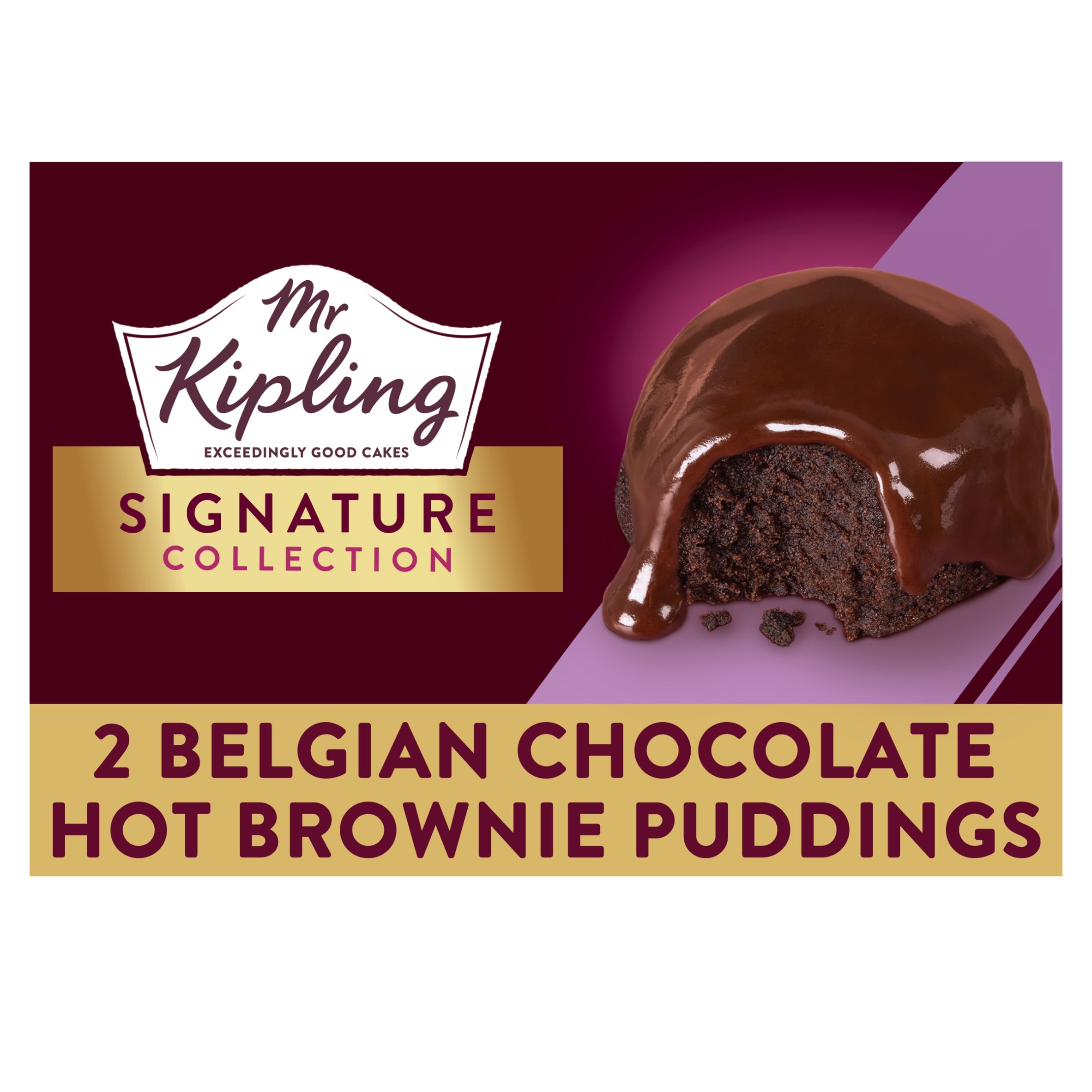 Mr Kipling Signature Belgian Chocolate Brownie Pudding Cake Dessert 2x105g