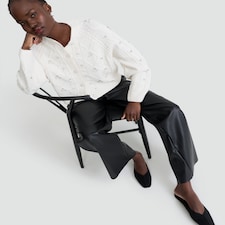 F&F Cable Knit Diamanté Embellished Cardigan in Cream