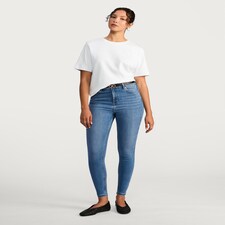 F&F Cotton Blend Contour Skinny Jeans in Navy thumbnail 3