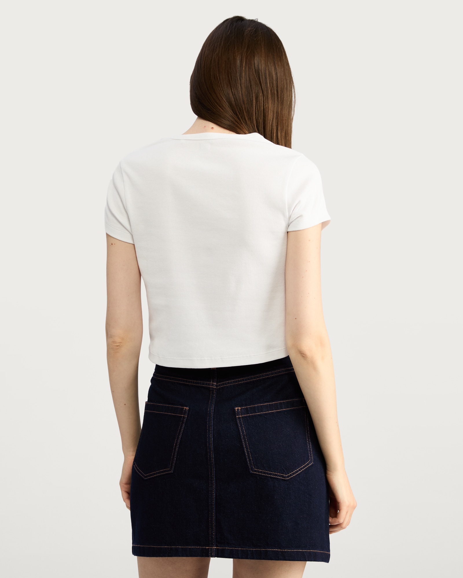 The F&F Edit Pure Cotton Co-ord Mini Skirt in Navy thumbnail 3