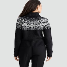 F&F Knitted Fair Isle Pattern Roll Neck Jumper with Wool in Black thumbnail 3