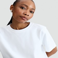 F&F Pure Cotton Heavyweight Crew Neck T-Shirt in White thumbnail 4