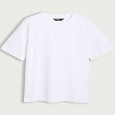 F&F Pure Cotton Heavyweight Crew Neck T-Shirt in White thumbnail 5