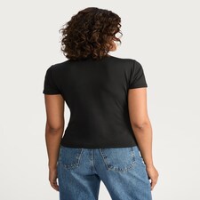 F&F Polyamide Crew Neck Short Sleeved T-Shirt in Black thumbnail 4