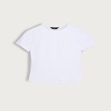 F&F Polyamide Crew Neck Short Sleeved T-Shirt in White thumbnail 5