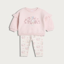 Peter Rabbit Jemima Puddle Duck 2-Piece Cotton Rich Sweatshirt and Leggings Set in Pink