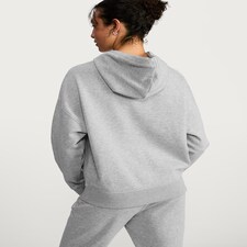 F&F Active Cotton Rich Hooded Sports Sweatshirt in Grey Marl thumbnail 4