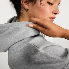 F&F Active Cotton Rich Hooded Sports Sweatshirt in Grey Marl thumbnail 2