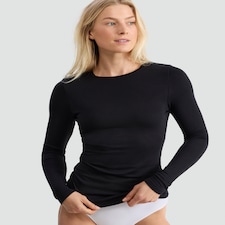 F&F WARMPLUS™ Medium Warmth Long Sleeved Thermal Top in Black