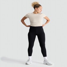 F&F Medium Warmth Faux Fur Lined Leggings in Black thumbnail 2