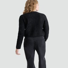 F&F Textured Button Up Cardigan in Black thumbnail 3