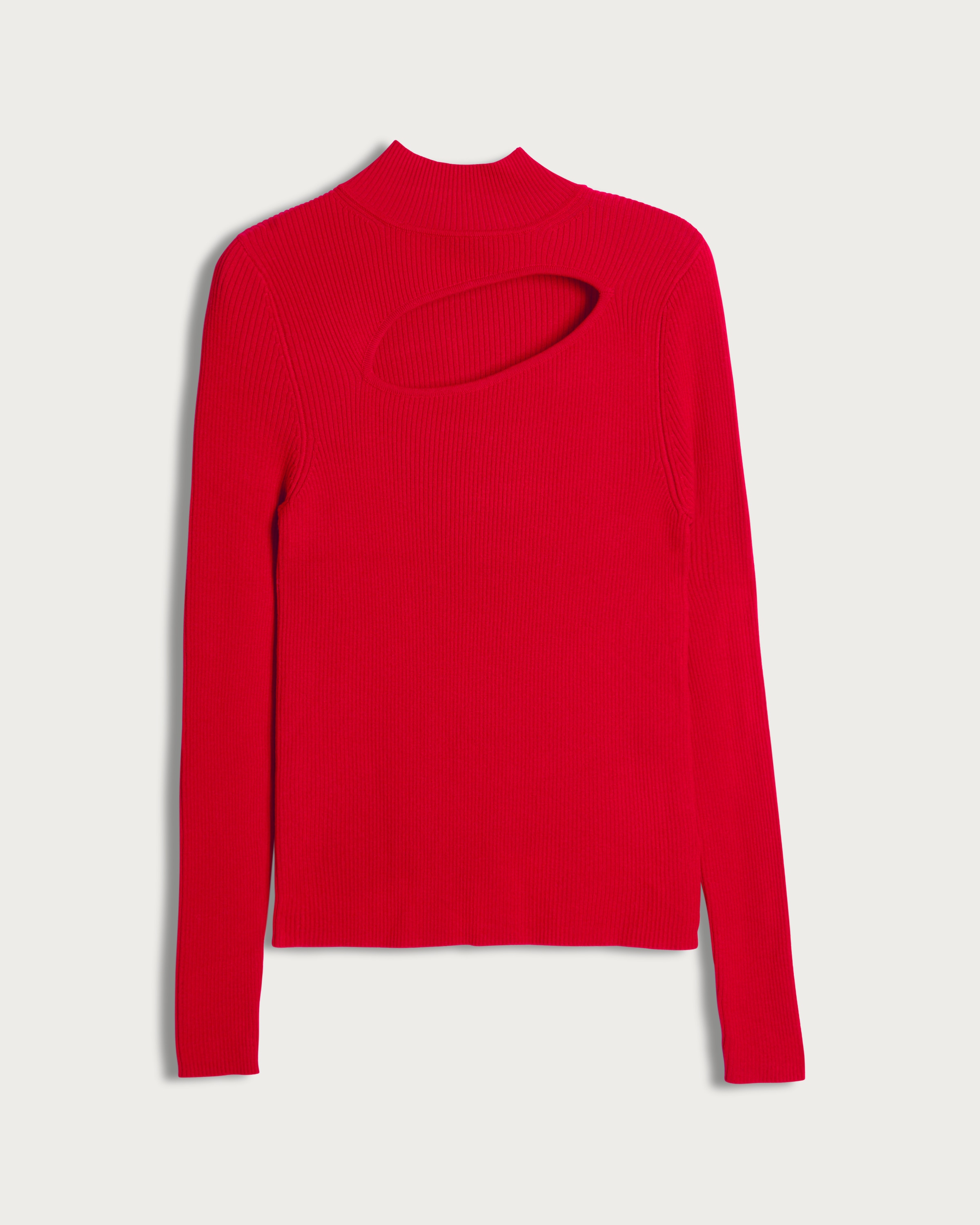 F&F Knitted Cut Out Detail Jumper in Red thumbnail 2