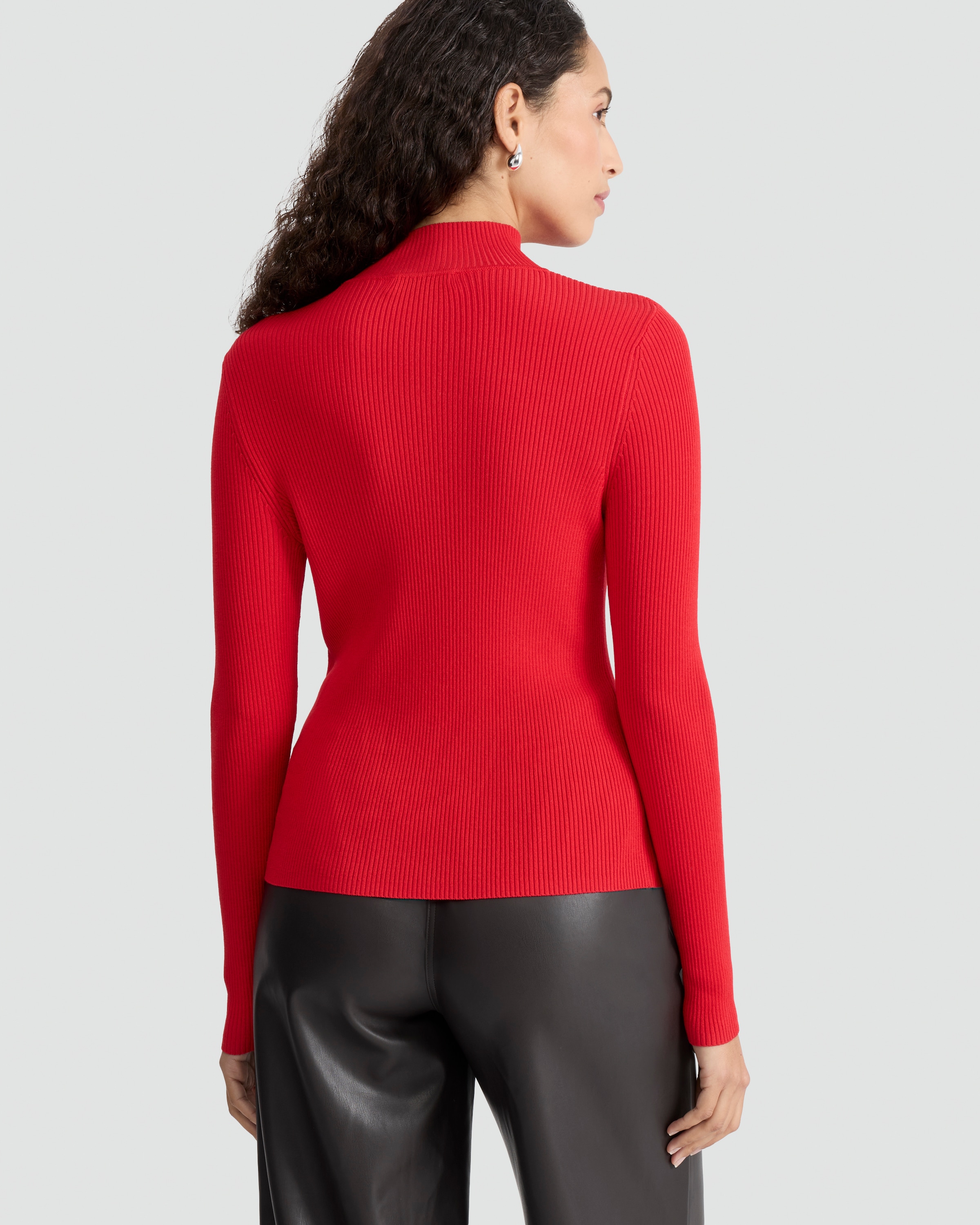 F&F Knitted Cut Out Detail Jumper in Red thumbnail 4