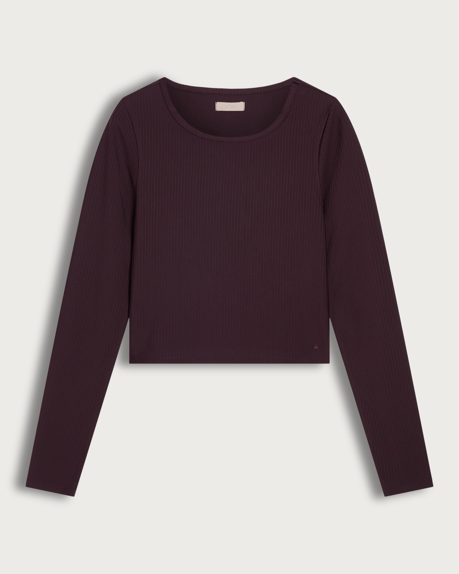 Rise by Zara McDermott Ribbed Long Sleeved Pyjama Top in Purple thumbnail 4