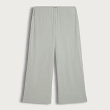 Rise by Zara McDermott Pointelle Wide Leg Loungewear Trousers in Green thumbnail 4