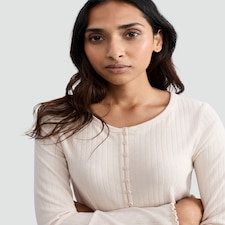 F&F Ribbed Button Front Loungewear Cardigan in Stone