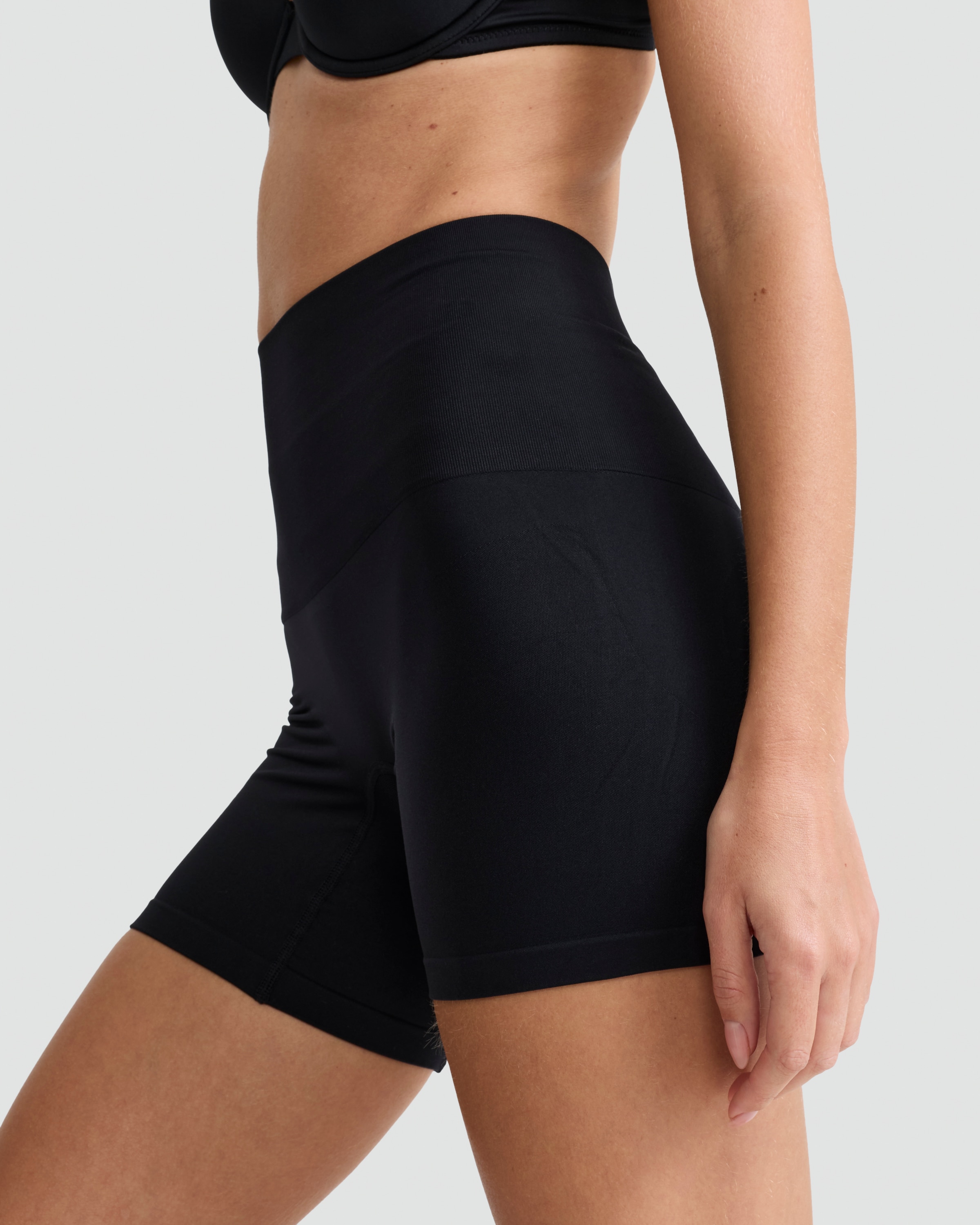 F&F 2-Pack Shapewear Mid Waist Shaping Shorts in Nude