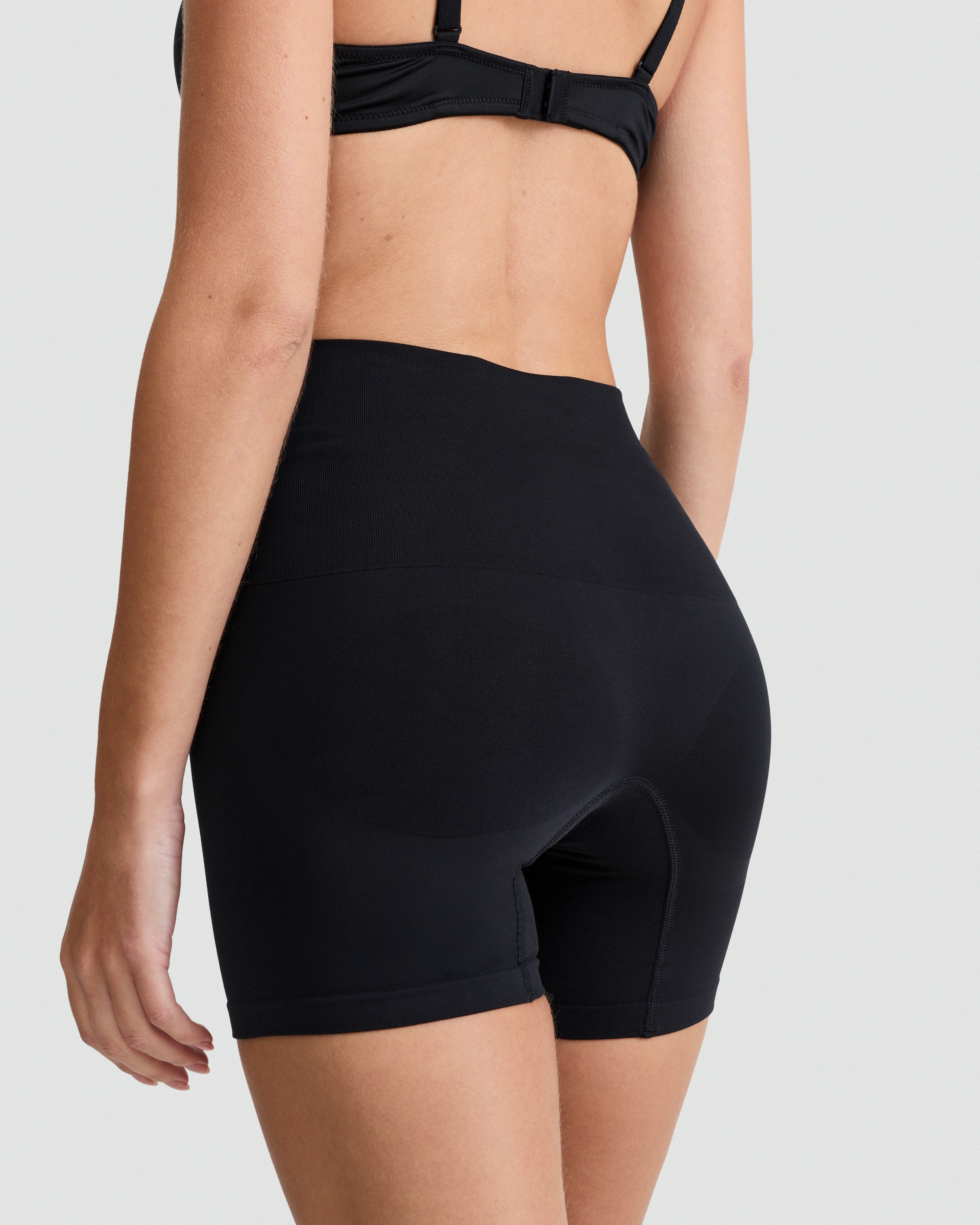 F&F 2-Pack Shapewear Mid Waist Shaping Shorts in Nude thumbnail 3