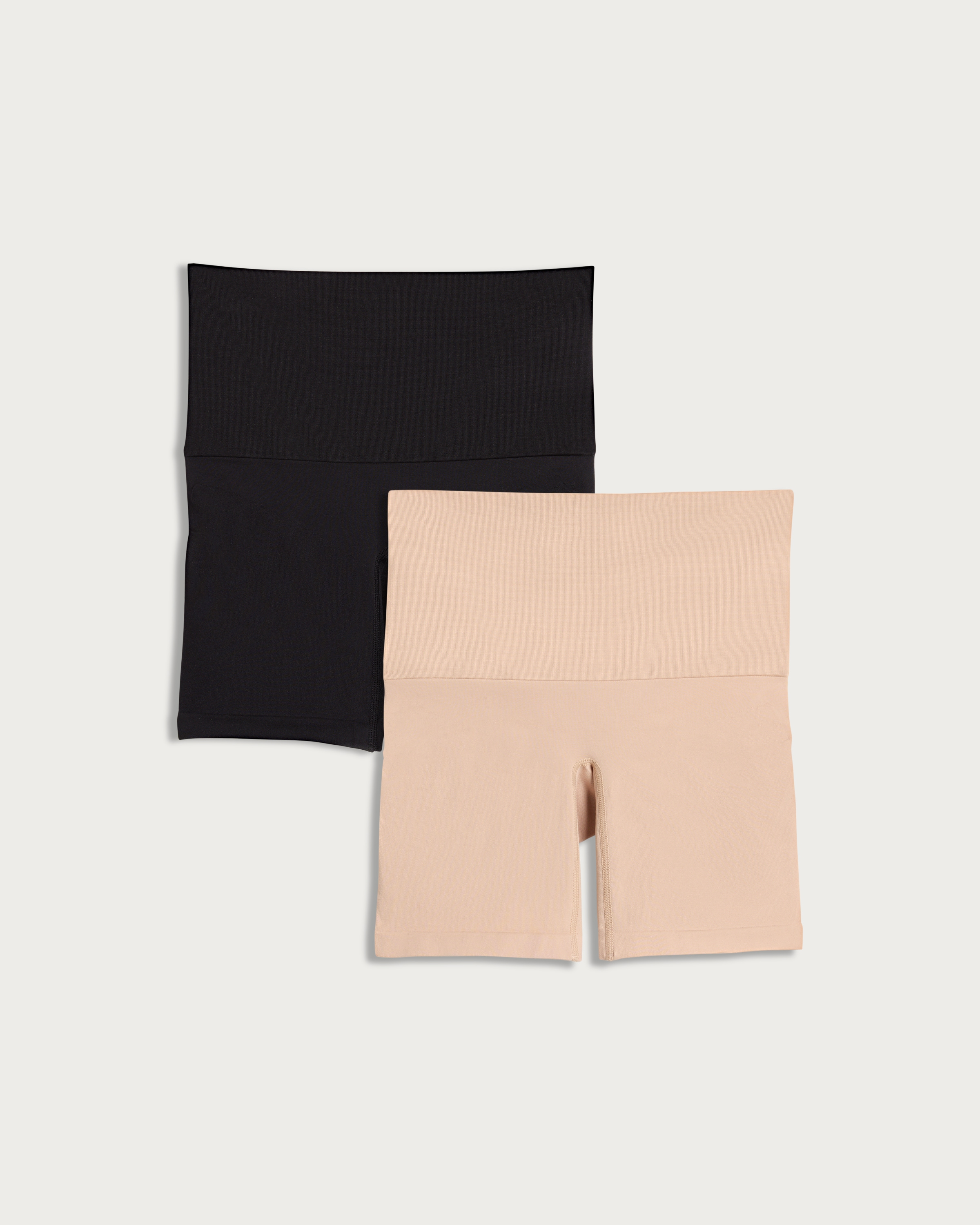 F&F 2-Pack Shapewear Mid Waist Shaping Shorts in Nude thumbnail 4