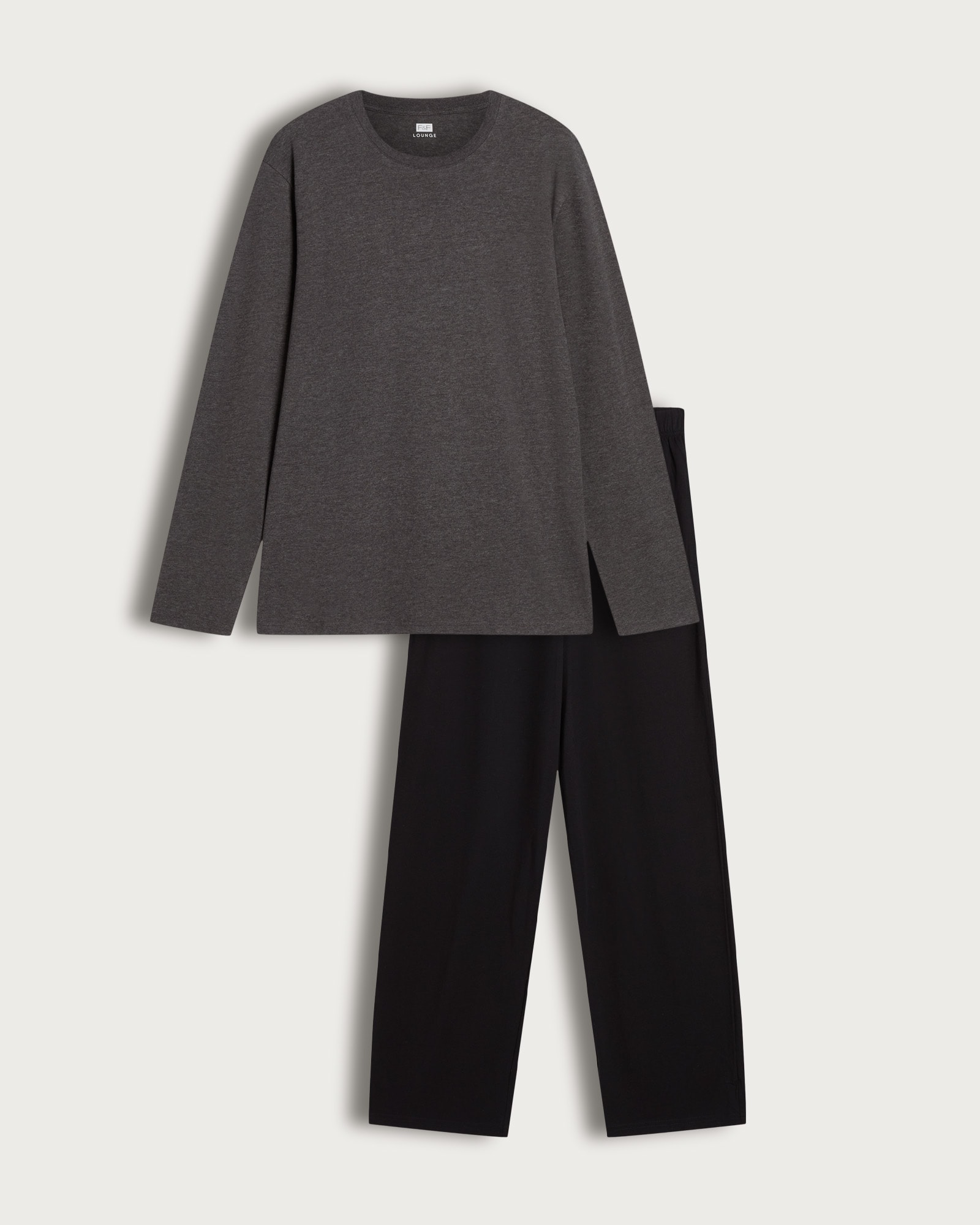 F&F Cotton Rich Pyjama Set in Grey thumbnail 4