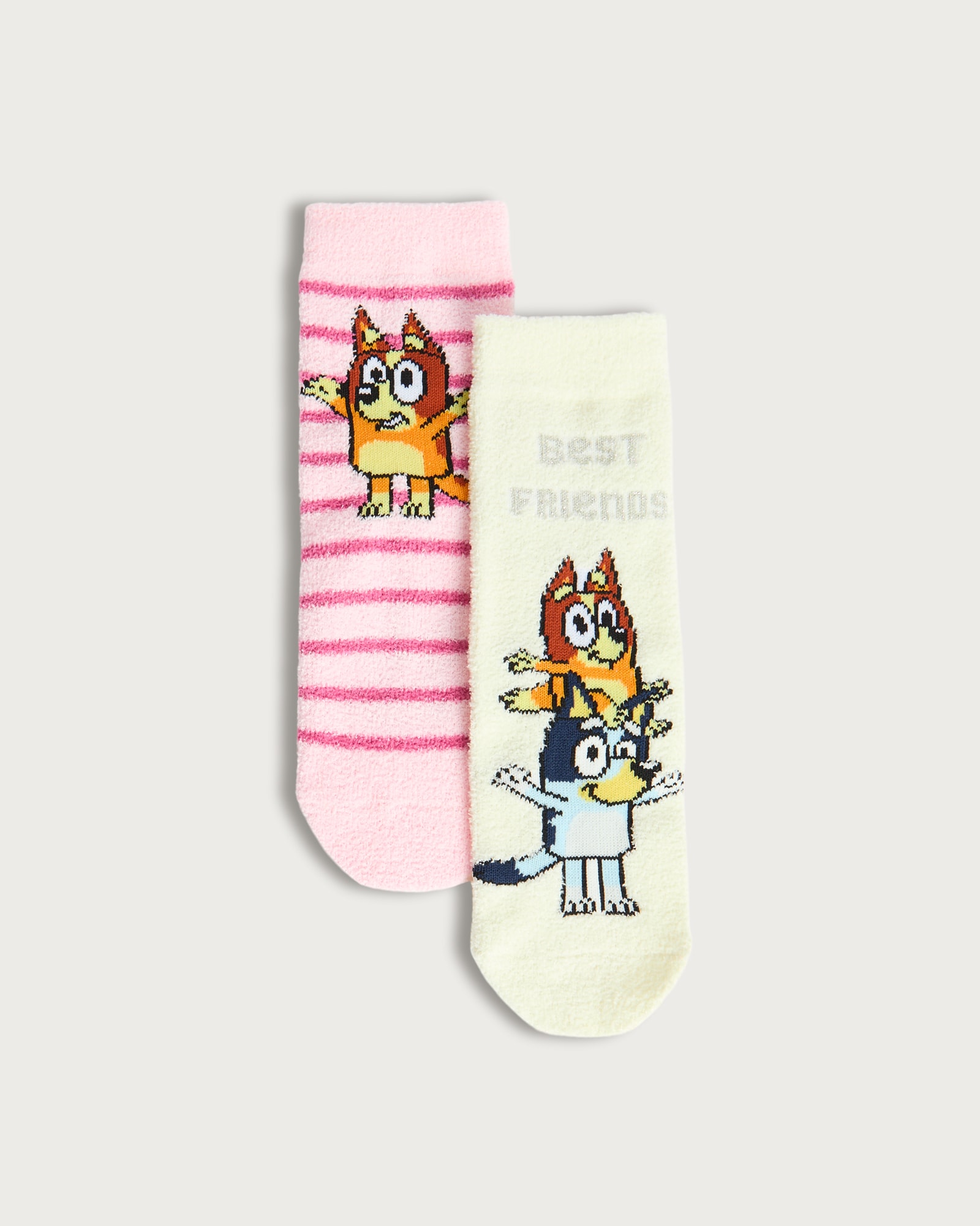 Bluey 2-Pack Best Friends Cosy Socks in Pink Multi